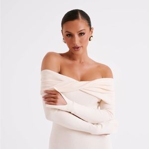 Meshki clover mini sweater dress